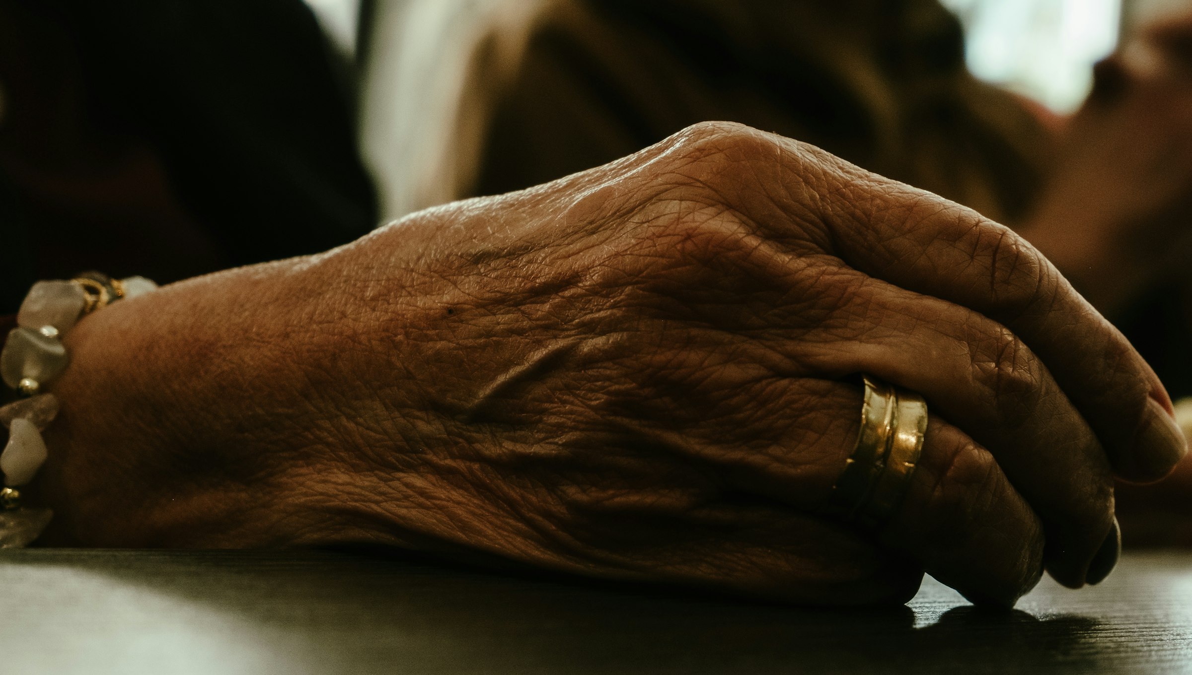 Hands mid-gesture in discussion